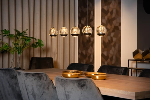 Lucide SENTUBAL - Pendelleuchten - LED Dim. - 5x5,3W 2700K - Schwarz - Atmosphäre 1